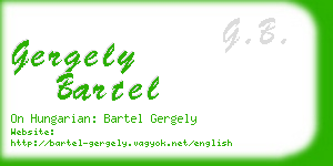 gergely bartel business card